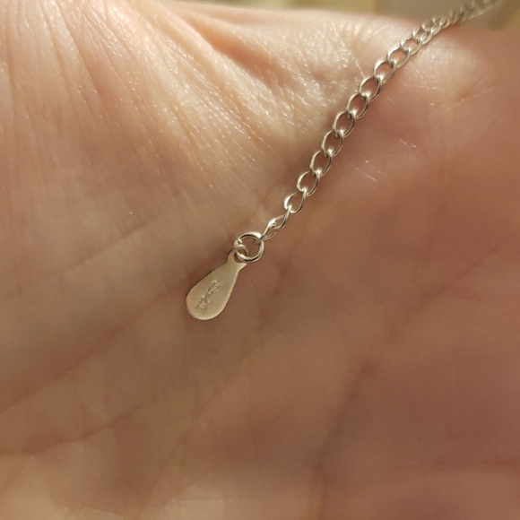 Silver Key water drop longsterling silver necklace - Picture 4 of 8